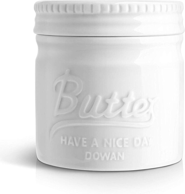 Keramik-Butterdose, kreativer Butterbehälter mit Deckel, Butterdose, schlichtes Frischkäseglas, Butterdose im Mason-Jar-...