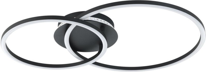 Eglo LED Deckenleuchte Pa lmaves 3 12W, 1650 lm, 3000-6500K, schwarz Deckenlampen & Kronleuchter