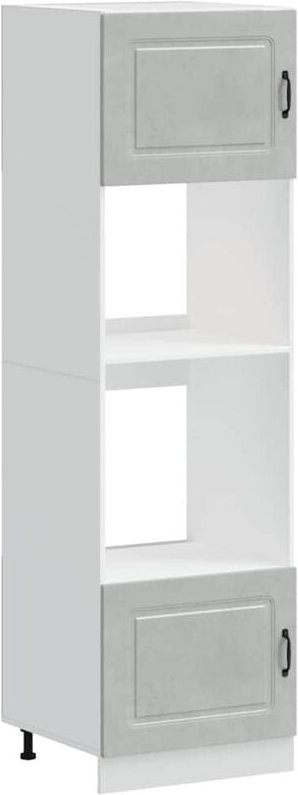 Herdumbauschränke 2 Stk. Kalmar Betongrau Holzwerkstoff Vidaxl