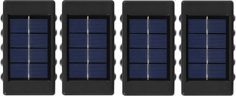 Thumbnail - 4PCS Solar-Wandleuchte für den Außenbereich, wasserdicht, mit Licht nach oben und unten, beleuchtet die Dekoration des H...