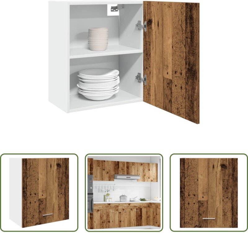 Küchenregal - Hängeschrank Lyon Altholz-Optik 50x31x60 cm Holzwerkstoff
