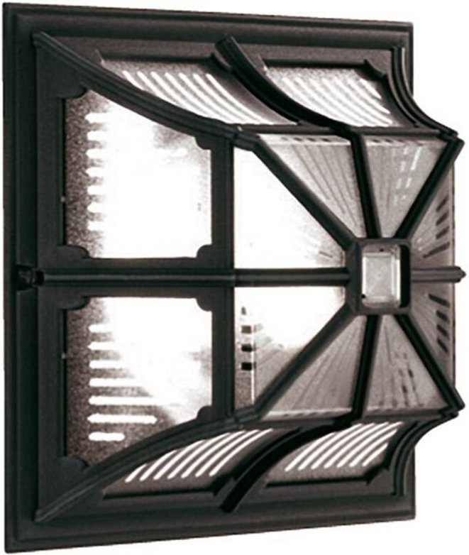 Elstead - Chapel - 1 leichte Deckenlaterne für den Außenbereich Schwarz IP44, E27