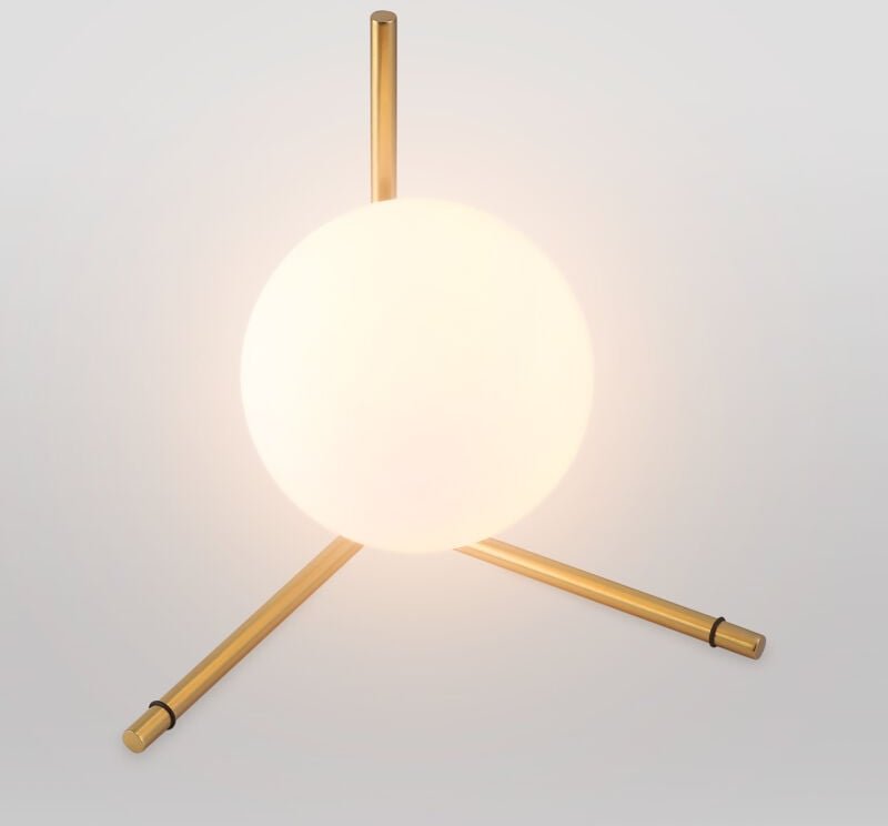 Barcelona Led - Tischleuchte "Ripper" mit Opalglaskugel