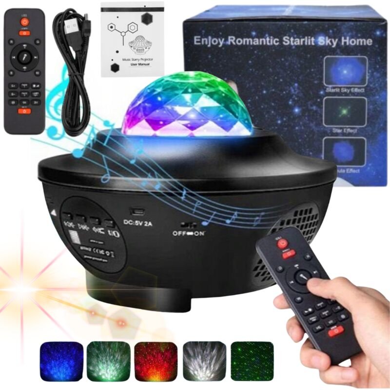 LED-Sternenprojektor-Nachtlicht mit Lautsprecher