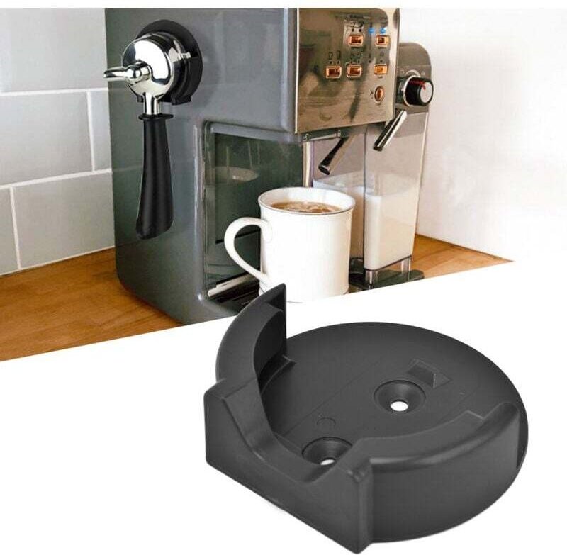 Robuste und langlebige ABS-Wandklemme für Kaffeemaschinen, universelle Halterung, schwarz, 58 mm / 2,28 Zoll