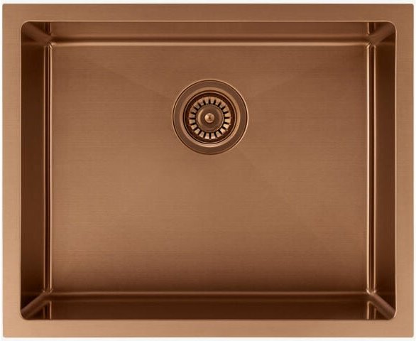 Küchenspüle einfach 550 mm - Kupfer gebürstet - Ohia