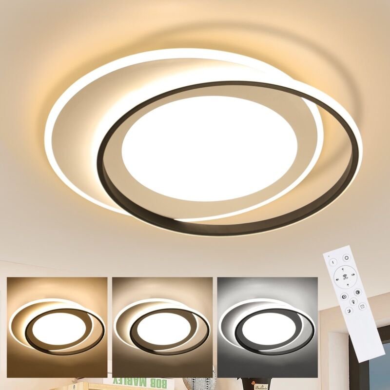 Deckenlampe led Deckenleuchte Wohnzimmer - Wohnzimmerlampe Dimmbar mit Fernbedienung 66W Schlafzimmerlampe Modern Schlaf...