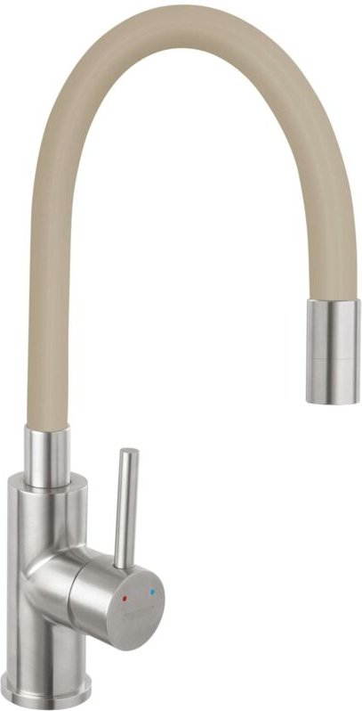 Novaservis Ferro - Spültischarmatur mit flexiblem Arm, beige/Edelstahl 70710,4BE
