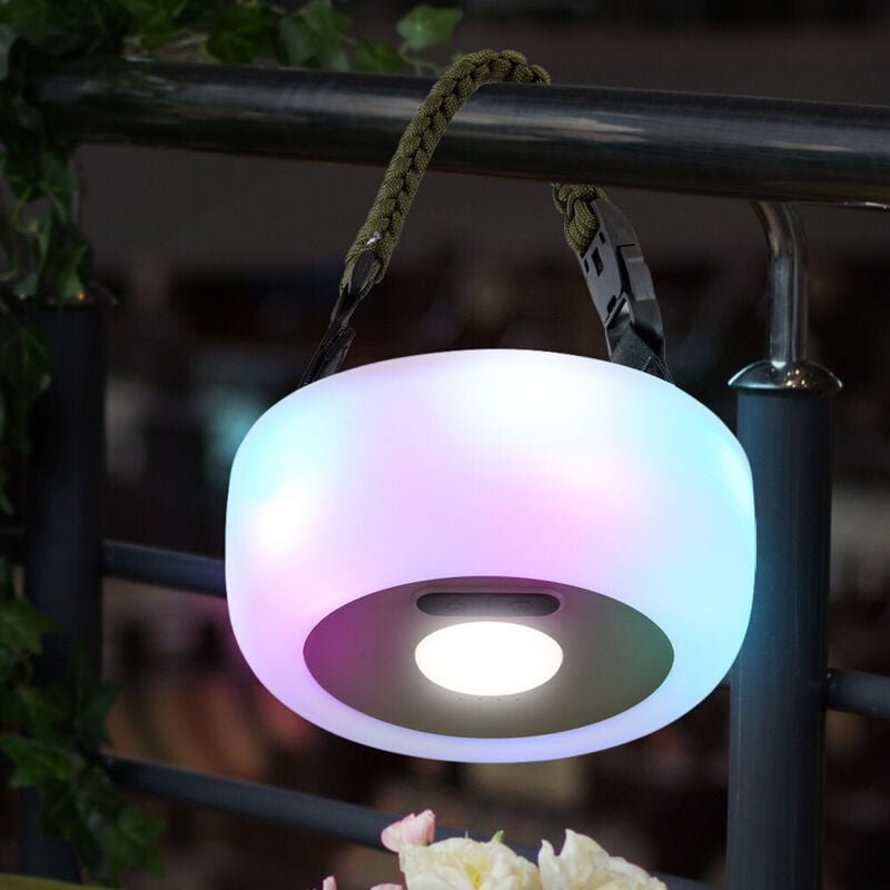 Solarlampe Gartendeko Außenleuchte RGB Farbwechsel LED Band Dekolampe USB H 25cm