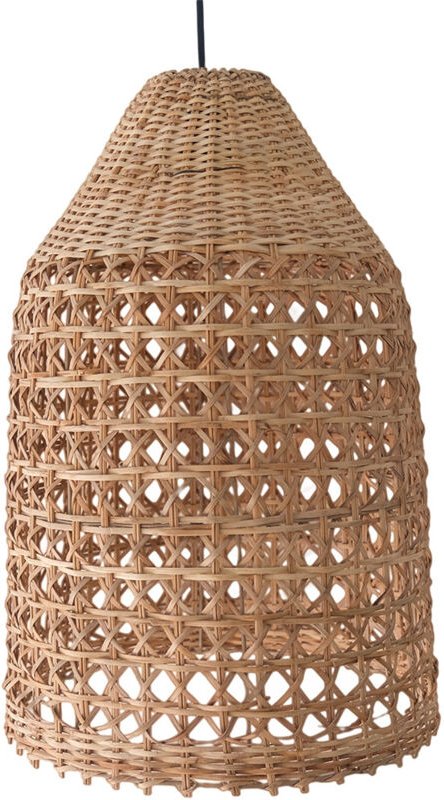 Privatefloor - Rattan-Deckenlampe - Pendelleuchte im Boho-Bali-Design - Fai Naturfarben