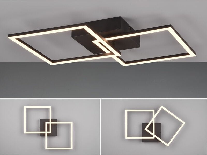 Thumbnail - Reality Leuchten - led Deckenleuchte trail Schwarz schwenkbare Module, Breite 60cm