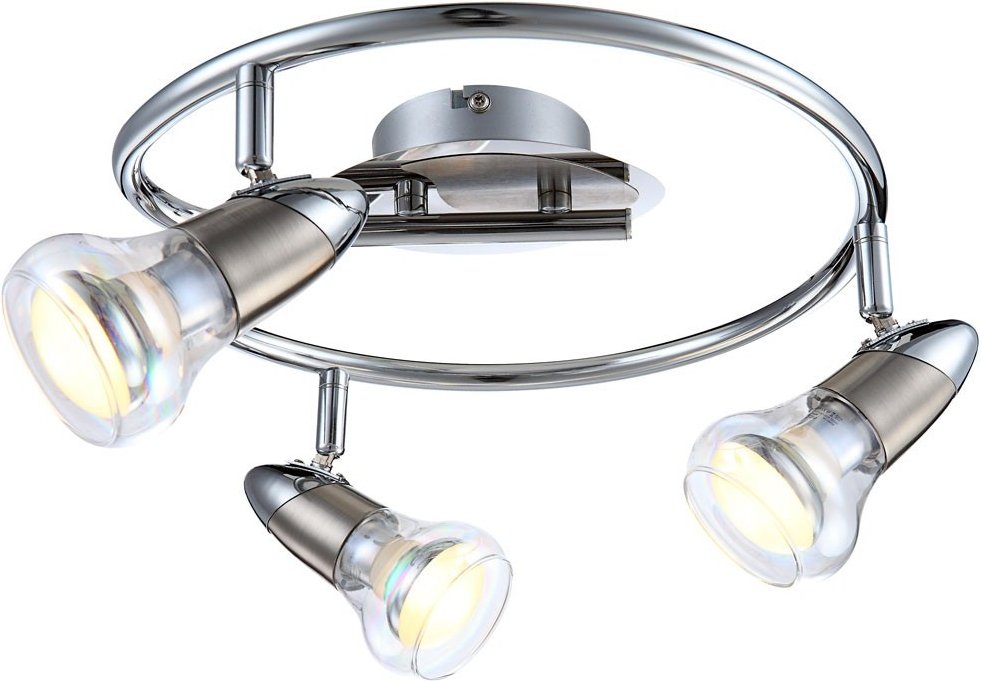 12 Watt led Decken Lampe Spot Rondell Leuchte schwenkbare Beleuchtung Globo 54537-3