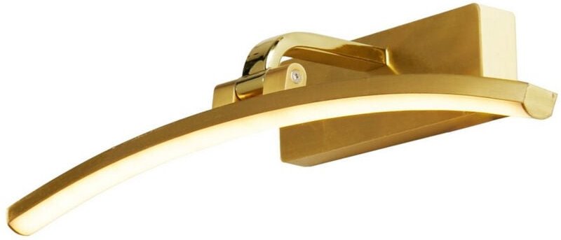 Searchlight Santorini 40 cm große Bilderleuchte aus satiniertem Messing, gebürstetes Metall