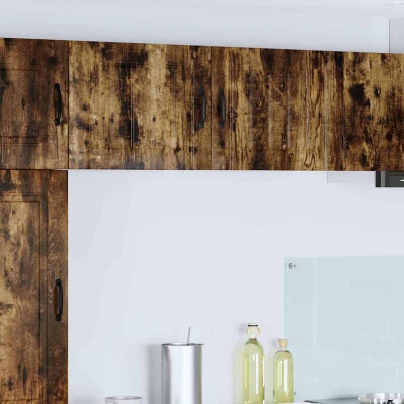 Küchenschrank mit Regal 2 pcs Geräucherte Eiche 50 x 31 x 40 cm vidaXL