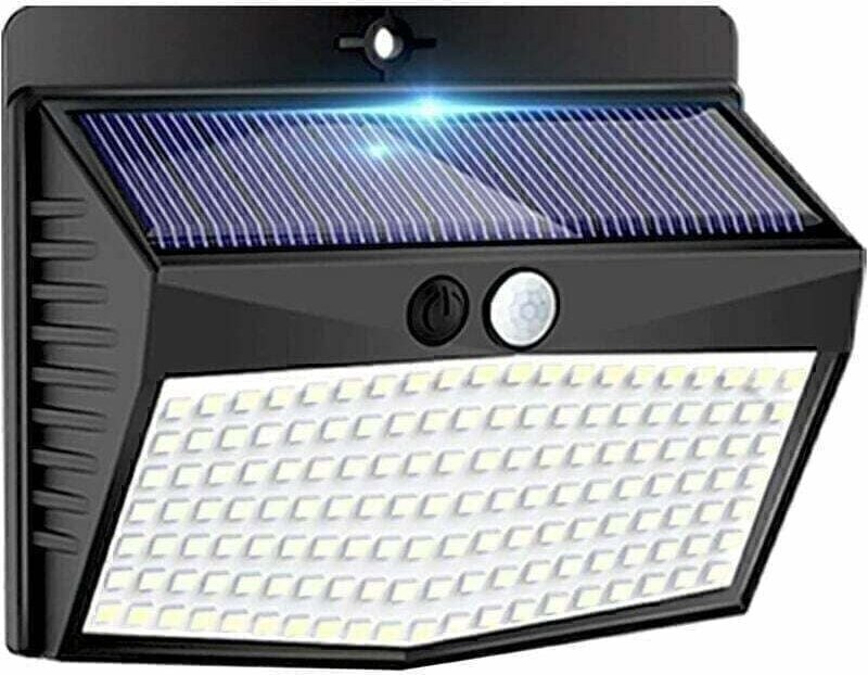 Solar-Außenlampe, 138 LEDs, Solar-Außenleuchte mit wasserdichtem Bewegungsmelder, 3 Modi, Solar-Außenbeleuchtung, LED-Sp...