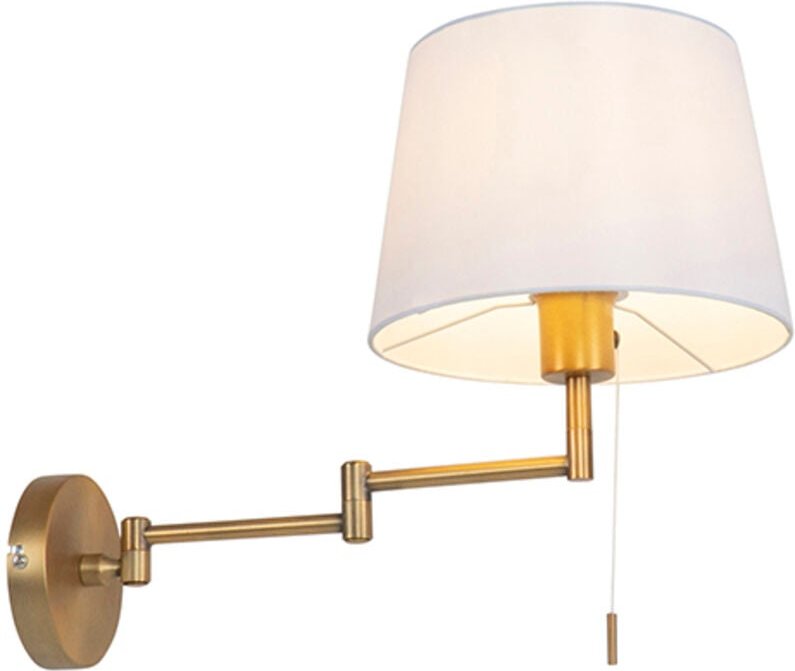 Smarte Wandleuchte Bronze mit weißem Schirm inkl. WLAN A60 - Ladas Deluxe