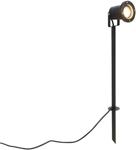 Qazqa - Spike Spot schwarz 40 cm inkl. Kabel und Stecker IP44 - Basic