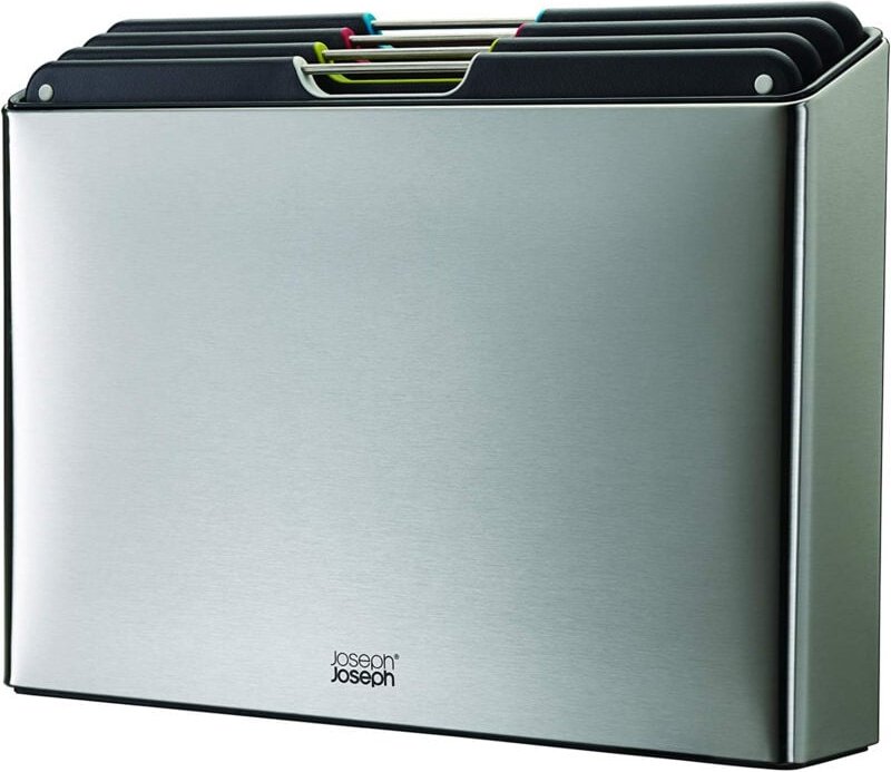 Set of Schneidebretter of Cutting Folio™ of Steel of 4 Pieces with Case of Stainless Steel, to Avoid Cross Contamination...