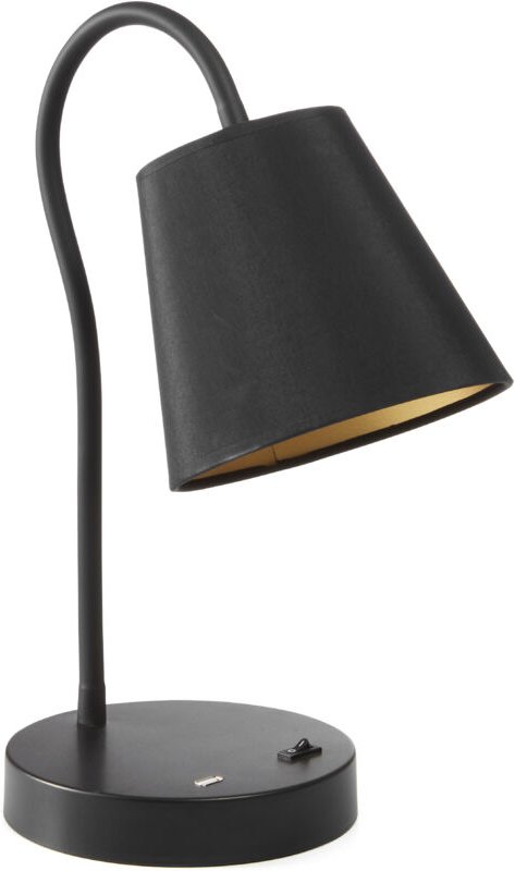 Tischlampe Atelier Montecarlo E27 60w Baumwolle Schwarz