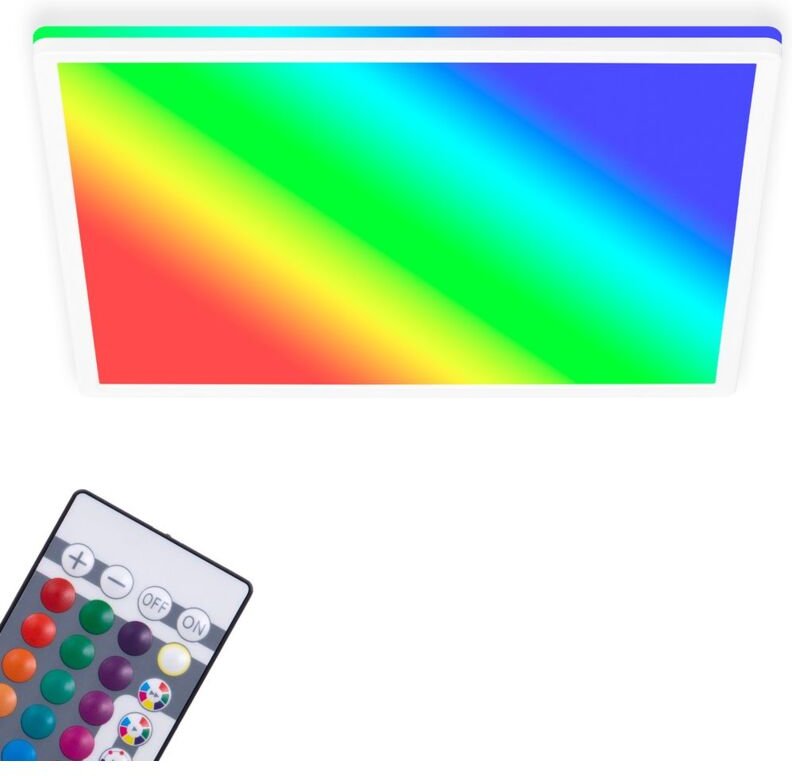 Thumbnail - LED Panel Dimmbar Fernbedienung RGB Ultraflach 15W weiß Kunststoff Briloner