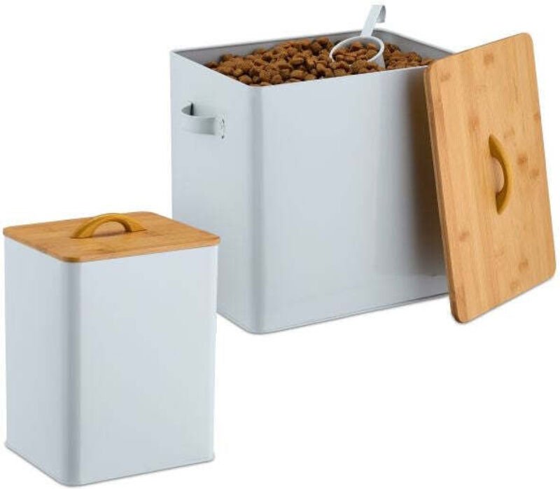 Northix - Futterbox mit bambusdeckel 2er set 883