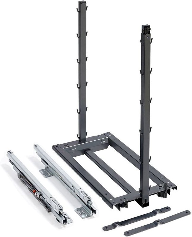 Kesseböhmer dispensa junior iii anthrazit Auszugsrahmen für Korpusbreite 300 mm mit Bodenmontage