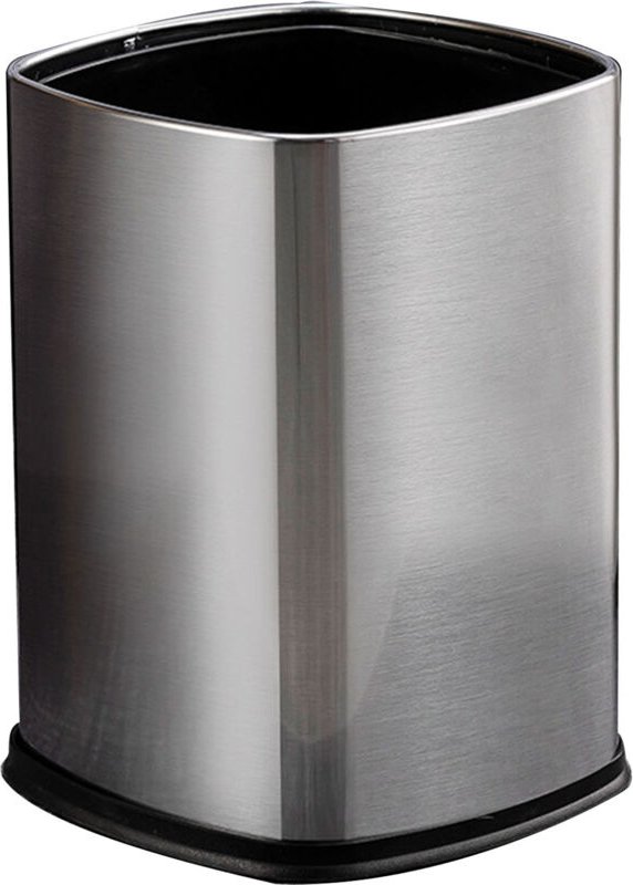 Rechteckiger, herausnehmbarer 12-Liter-Mülleimer/Aufbewahrungsbehälter aus Edelstahl für Zuhause und Büro, Zubehör und V...