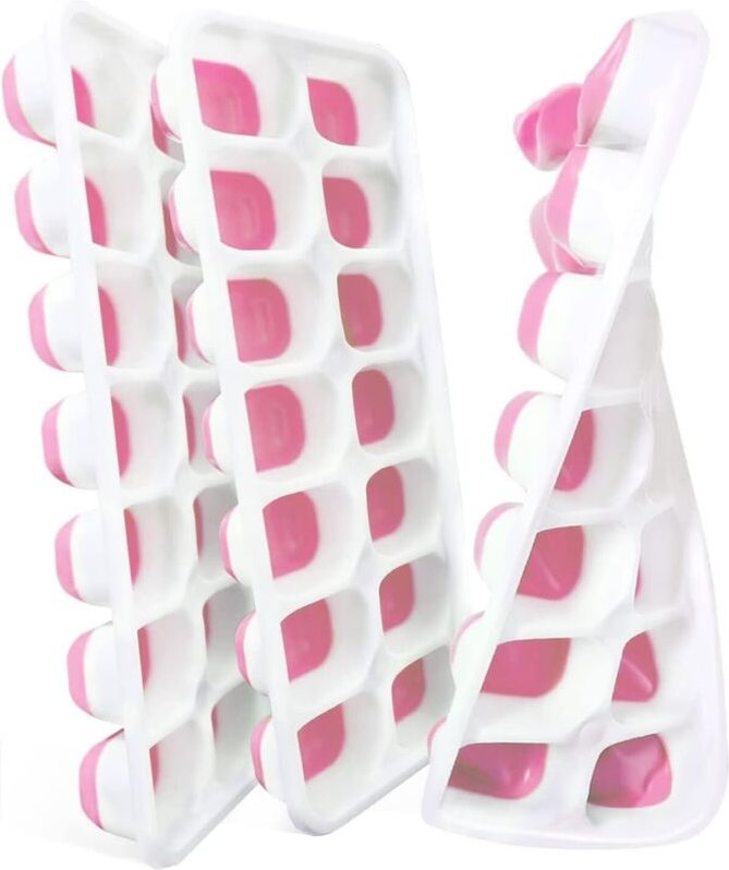 3er-Pack Silikon-Eiswürfelformen mit Deckel – BPA-frei für perfekte Eiswürfel in Kugelform für Bier, Cocktails und Whisk...