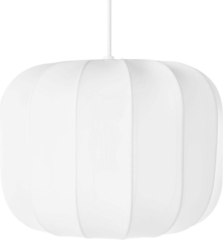 Hängelampe Weiß mit Nylon Schirm Modernes Design Beleuchtung Hängeleuchte Esszimmer Wohnzimmer Schlafzimmer