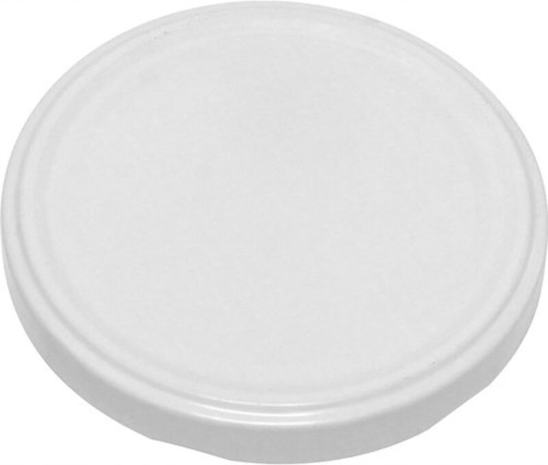 Weiße Glasdeckel, Durchmesser 82/6, 10 Stück