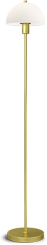 Vienda Stehleuchte Messing, Opalglas, Einschaltkabel 1x E14