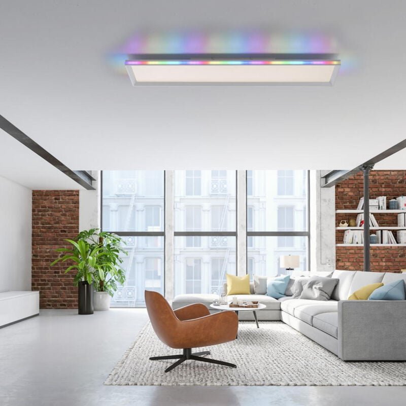 JustLight CCT LED Deckenleuchte Galactica weiß 100 x 25 cm dimmbar Deckenleuchte