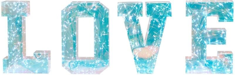 Beliani - Clevere led Leuchtbuchstaben Mehrfarbig Schillernde Buchstaben Love Leuchtschilder usb