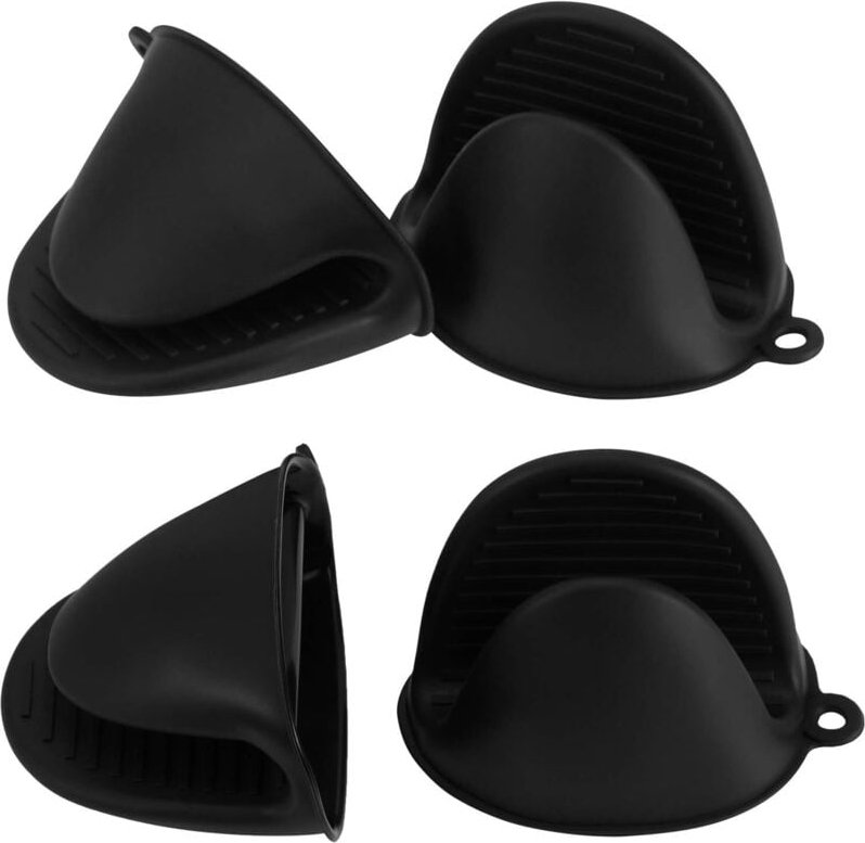 4er-Pack hitzebeständige Silikon-Ofenhandschuhe, Küchen-Silikon-Hitzeschutzmatten, Mini-Gummi-Ofenhandschuhe, niedliche ...