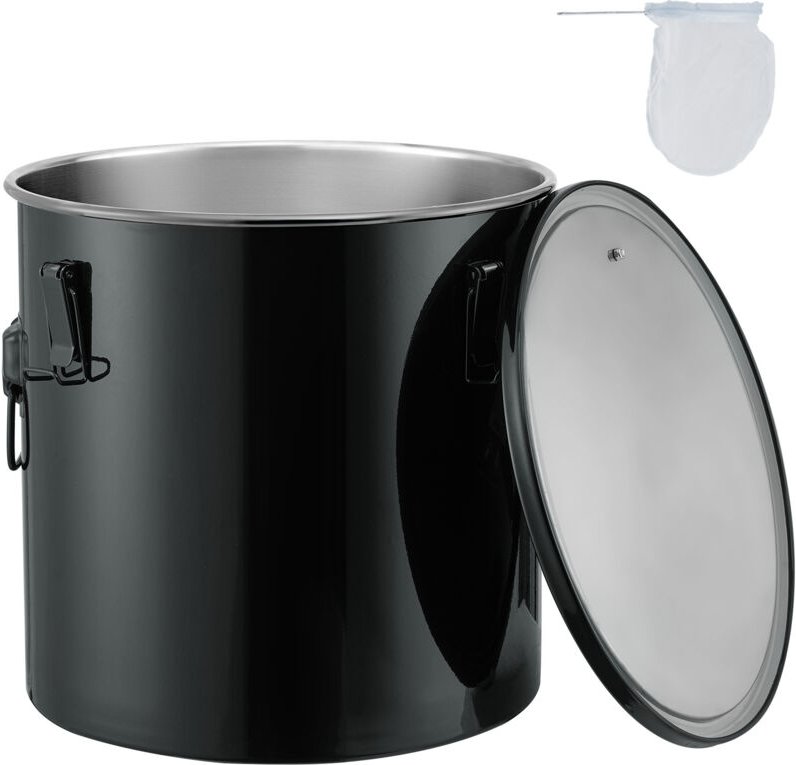 VEVOR Fritteusen-Fetteimer Öl-Entsorgungsbehälter 30 L, Edelstahl-Fritteusenöleimer, Rostfreie Beschichtung, Öltransport...