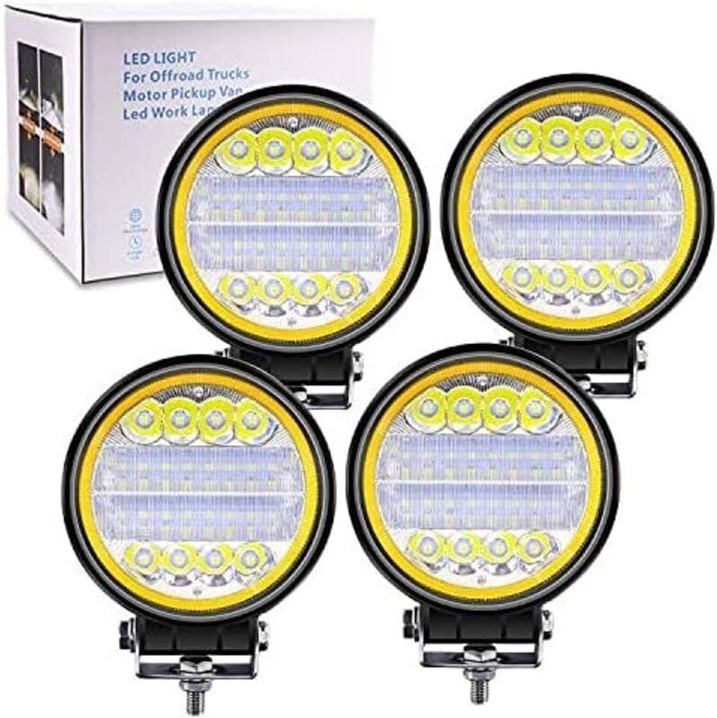 Nazalus-Hot Sale-2PCS LED-Arbeitsscheinwerfer, 72W Projektor-Scheinwerfer, Arbeitsscheinwerfer, Spot-Flutlicht, Nebelsch...