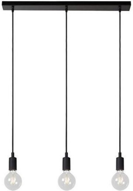 3-Flammige Pendelleuchte Metall Hängende Deckenleuchte E27 Rechteck Basis für Esstisch, Kücheninsel, Schlafzimmer - Ohne...