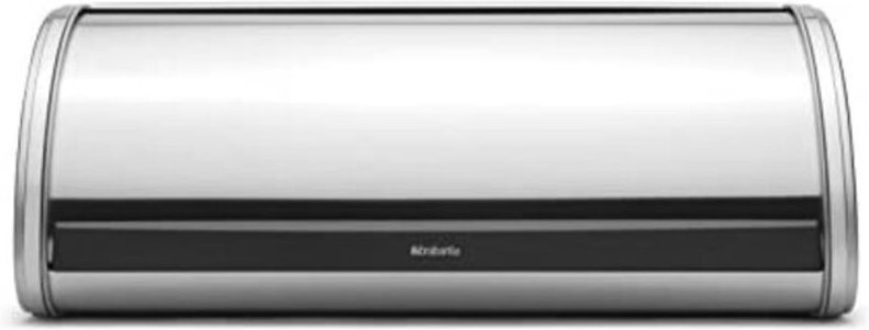 Brabantia Brotkasten zum Aufrollen (Stahl matt) großer Brotkasten mit Frontöffnung und flachem Deckel, für 2 Brote