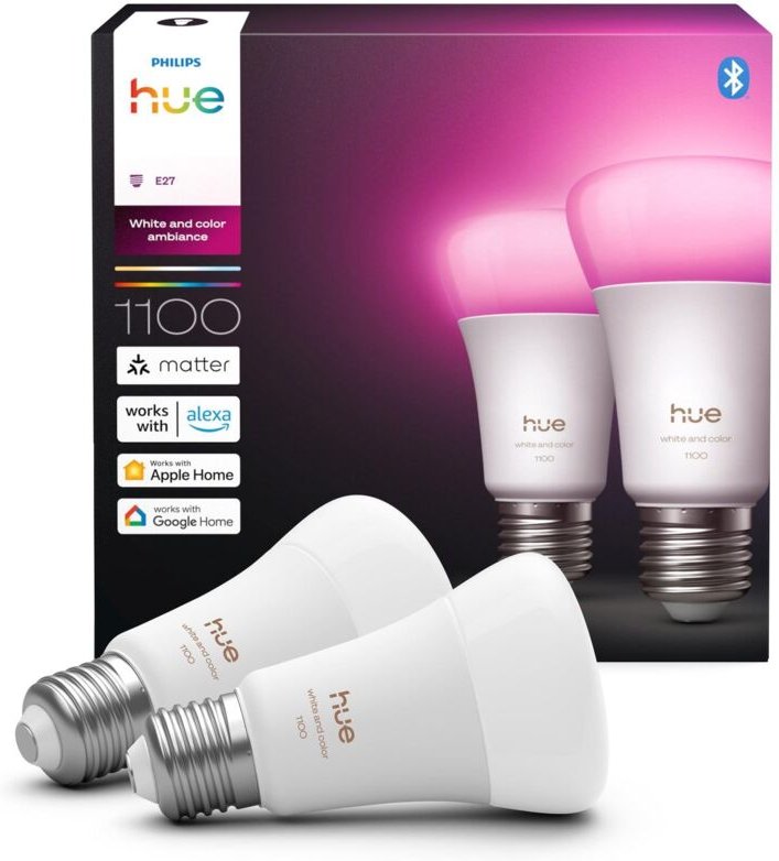 Philips Hue E27 LED-Glühbirne Weiß und Farb-Connected