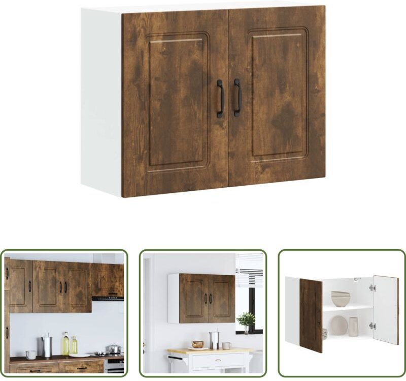 Küchenhängeschrank - Küchen-Hängeschrank Kalmar Räuchereiche Holzwerkstoff