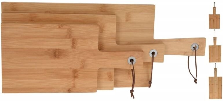 Schneidebretter, Bambus, 3 Stück