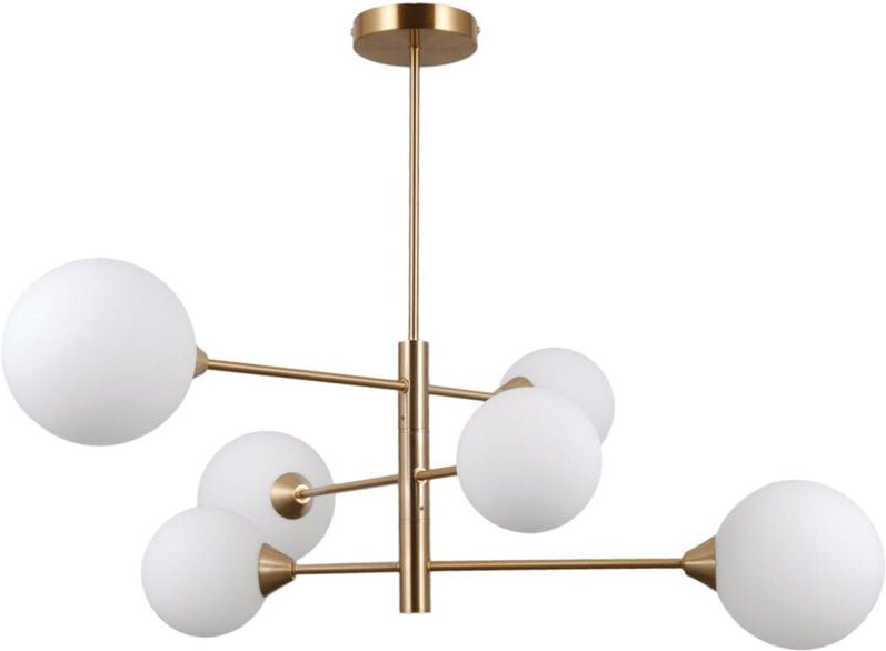 Italux - Evora Moderne halbbündige Deckenleuchte mit 6 Leuchten, mehrarmig, G9