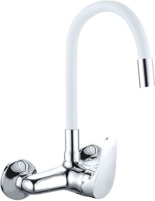 Java Wand-Spültischmischer aus flexiblem Gummi, weiß