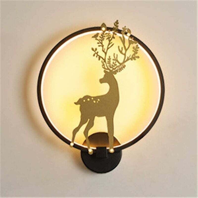 Wandleuchte „Nordic Elk“, Nachttischlampe für modernes, minimalistisches Schlafzimmer, Treppenhaus-/Balkondekoration, LE...