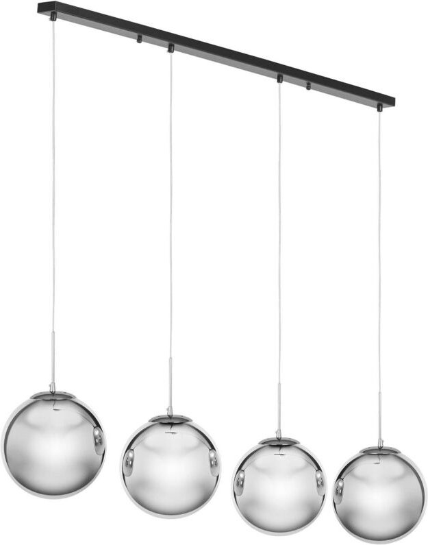 Uniprodo - Pendelleuchte 4 Leuchtmittel E27 40 w Rauchglas Hängelampe Hängeleuchte