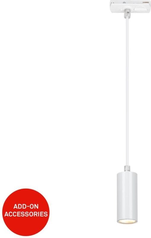 Briloner - Rail Schienensystem, Dimmbar, Kombinierbar, Zubehör, Weiß, Ø4 x 10 cm