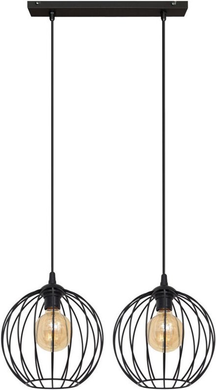 Mercure Gerade Stangen-Pendel-Deckenleuchte Schwarz 50cm - Helam