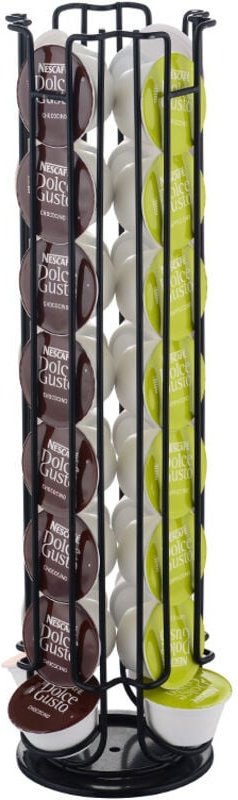 Halter für 32 Kaffeekapseln, kompatibel mit Dolce Gusto, Aufbewahrungsregal für Kaffeekapseln, Kapselspender, um 360 Gra...