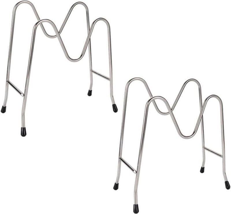 Zweiteiliger Küchenorganizer für Topfdeckel, ideal für Arbeitsplatten, Schneidebretter und Hackblöcke. Modernes und plat...