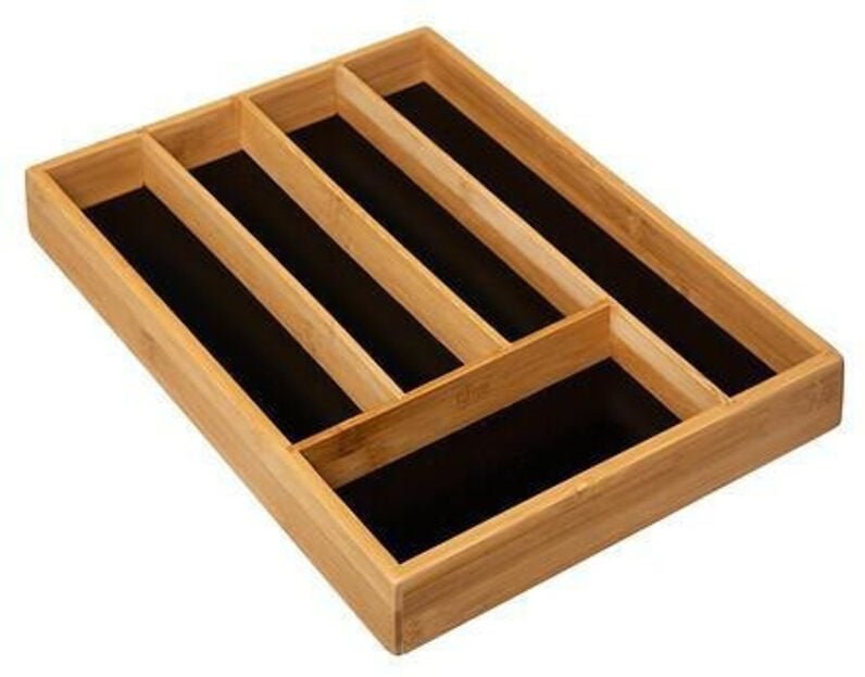 5five Simply Smart - Besteckkasten mit 5 fächern black bambus - 5five